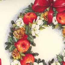 Christmas Wreaths Holiday Print Paper ~ Tassotti Italy